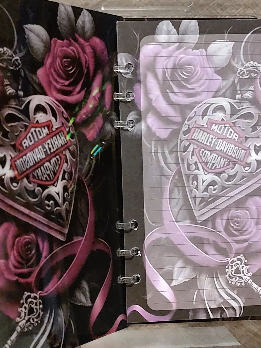 New! Harley-Davidson Notebook Acrylic Notebook With 100 Matching Lined Papers.